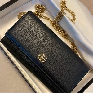 gucci marmont wallet on chain